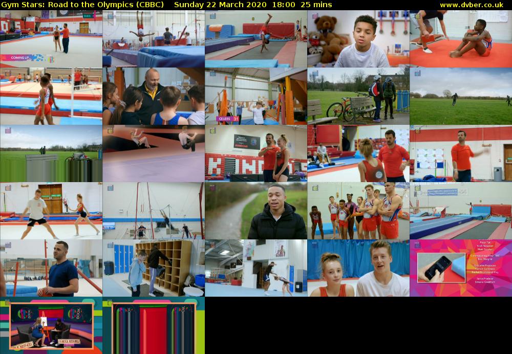 Gym Stars: Road to the Olympics (CBBC) Sunday 22 March 2020 18:00 - 18:25