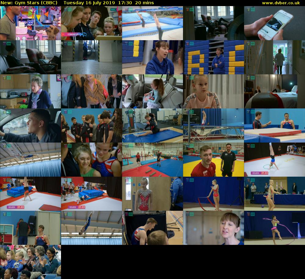 Gym Stars (CBBC) Tuesday 16 July 2019 17:30 - 17:50