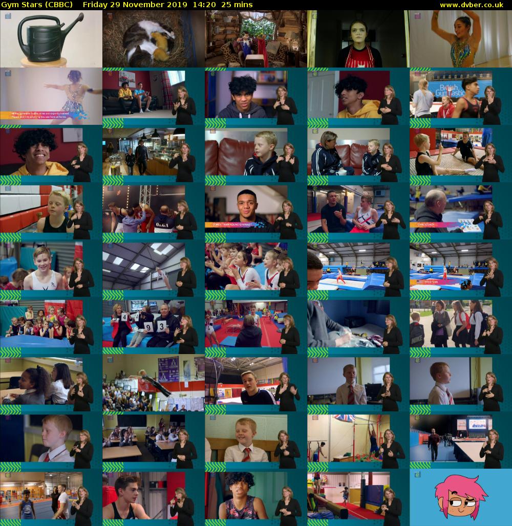Gym Stars (CBBC) Friday 29 November 2019 14:20 - 14:45