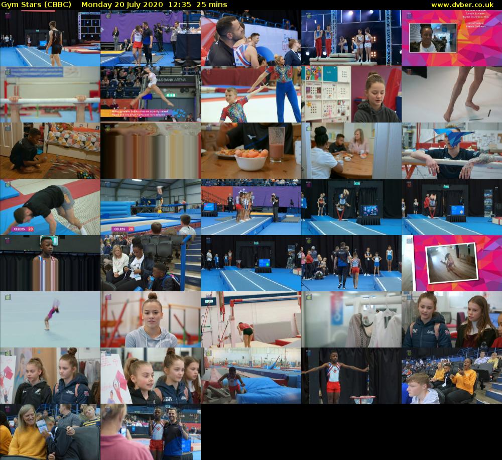 Gym Stars (CBBC) Monday 20 July 2020 12:35 - 13:00