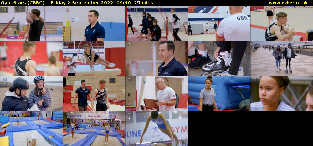 Gym Stars (CBBC) Friday 2 September 2022 09:40 - 10:05