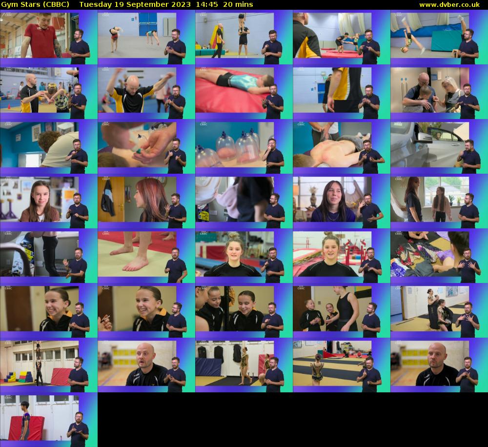 Gym Stars (CBBC) Tuesday 19 September 2023 14:45 - 15:05