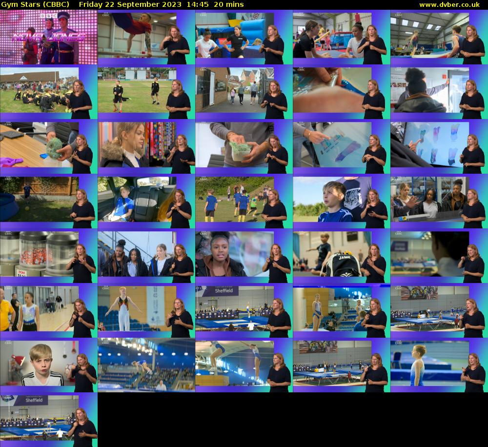 Gym Stars (CBBC) Friday 22 September 2023 14:45 - 15:05