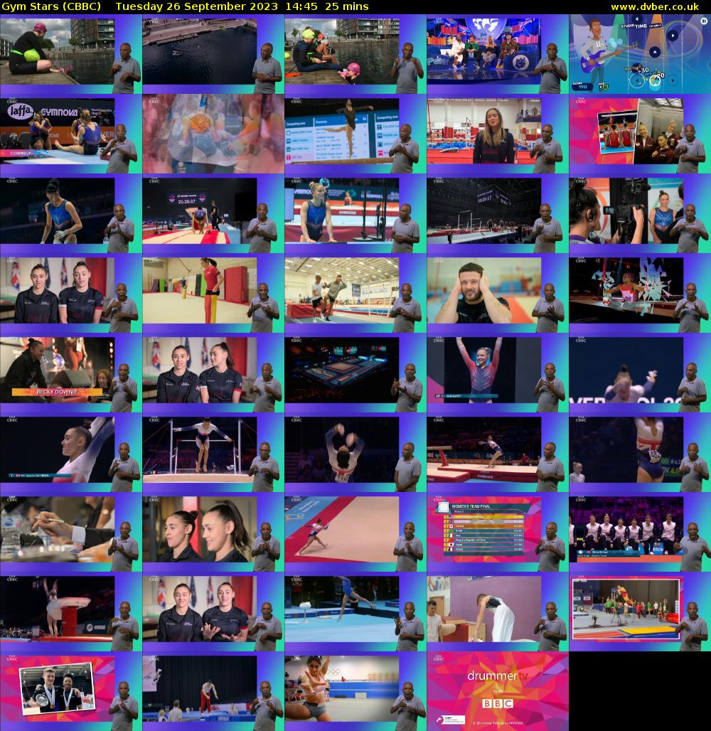 Gym Stars (CBBC) Tuesday 26 September 2023 14:45 - 15:10