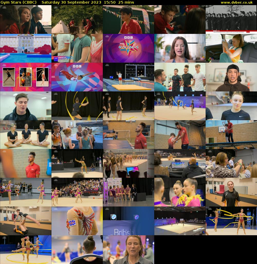 Gym Stars (CBBC) Saturday 30 September 2023 15:50 - 16:15