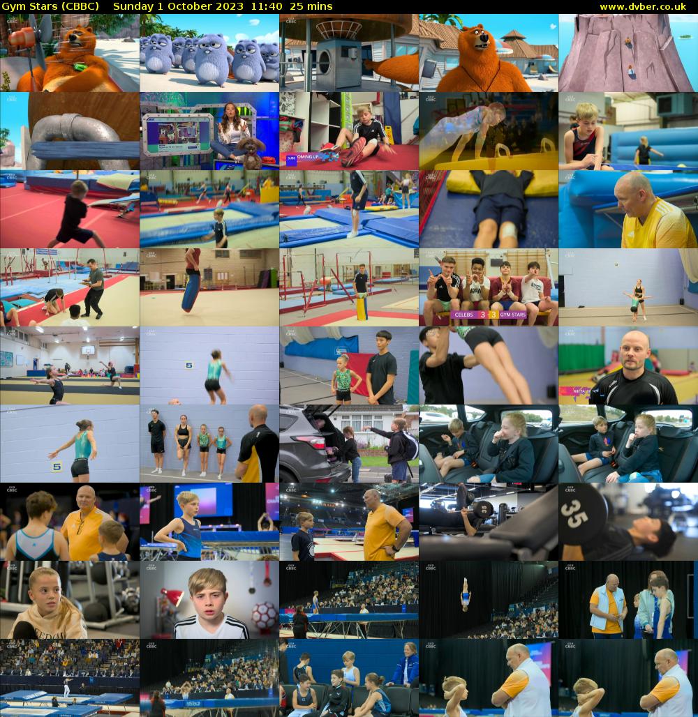 Gym Stars (CBBC) Sunday 1 October 2023 11:40 - 12:05