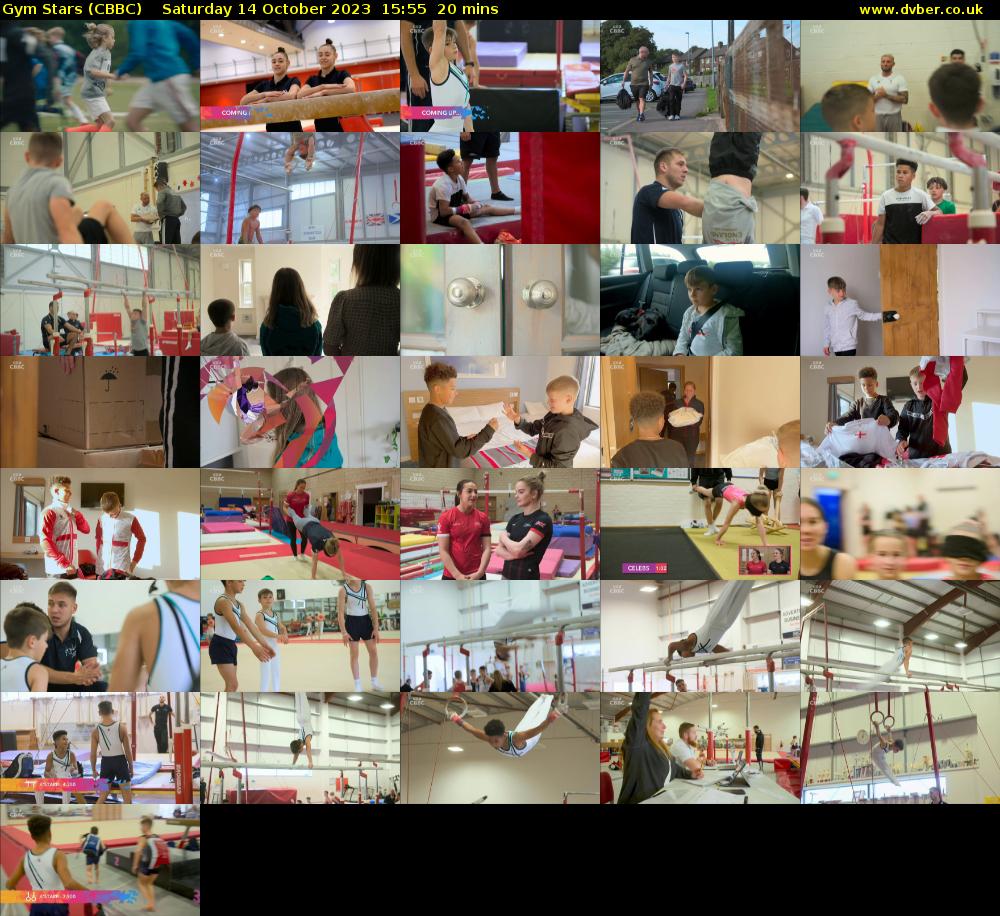 Gym Stars (CBBC) Saturday 14 October 2023 15:55 - 16:15
