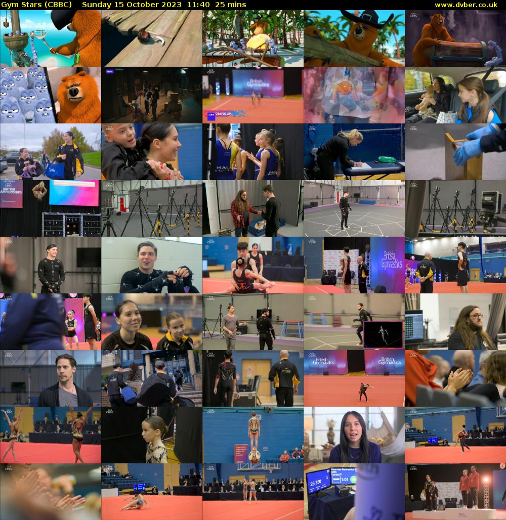 Gym Stars (CBBC) Sunday 15 October 2023 11:40 - 12:05