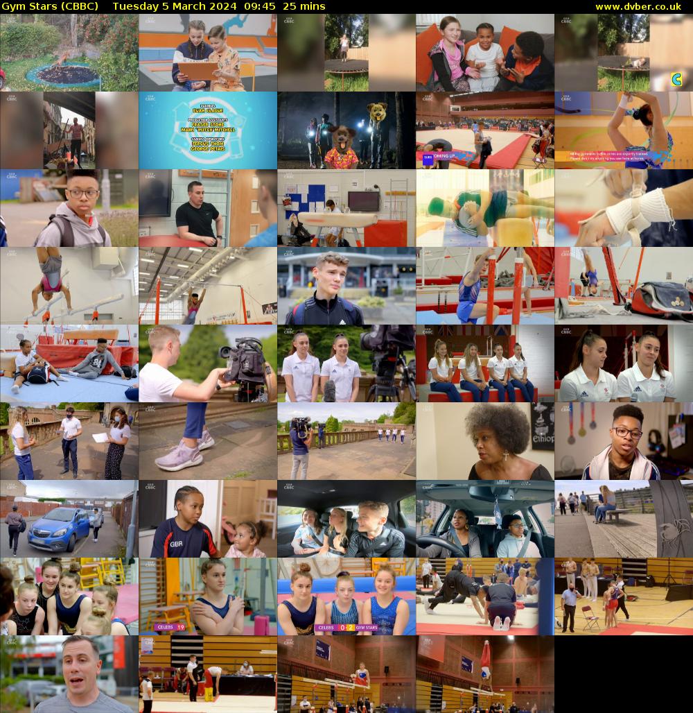 Gym Stars (CBBC) Tuesday 5 March 2024 09:45 - 10:10