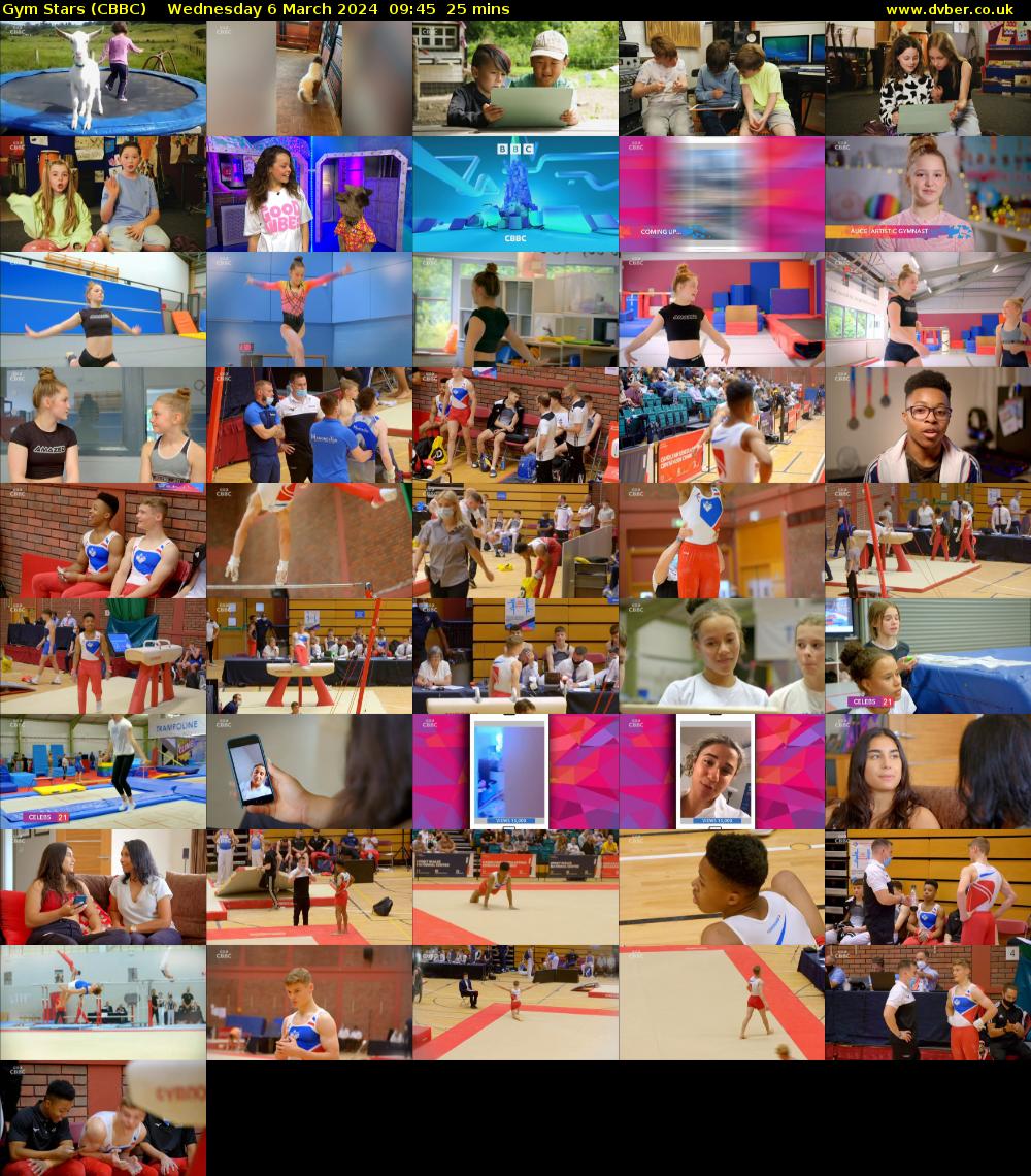 Gym Stars (CBBC) Wednesday 6 March 2024 09:45 - 10:10