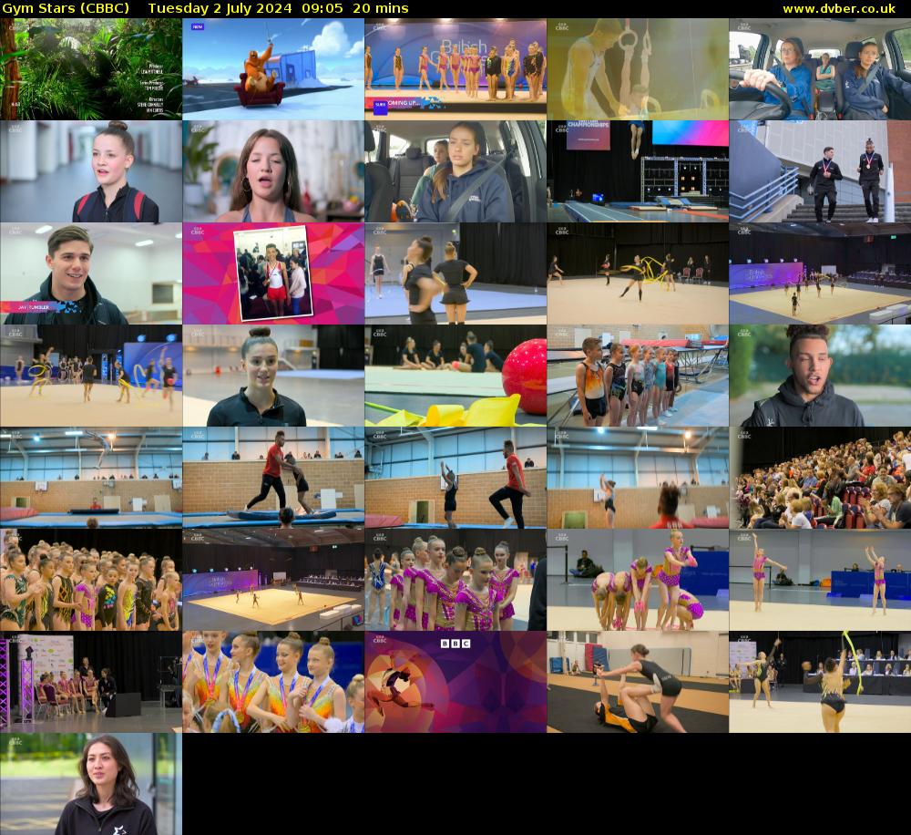 Gym Stars (CBBC) Tuesday 2 July 2024 09:05 - 09:25