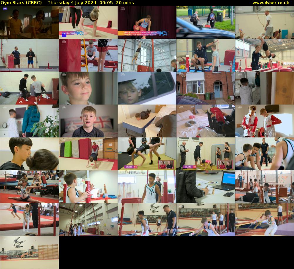 Gym Stars (CBBC) Thursday 4 July 2024 09:05 - 09:25