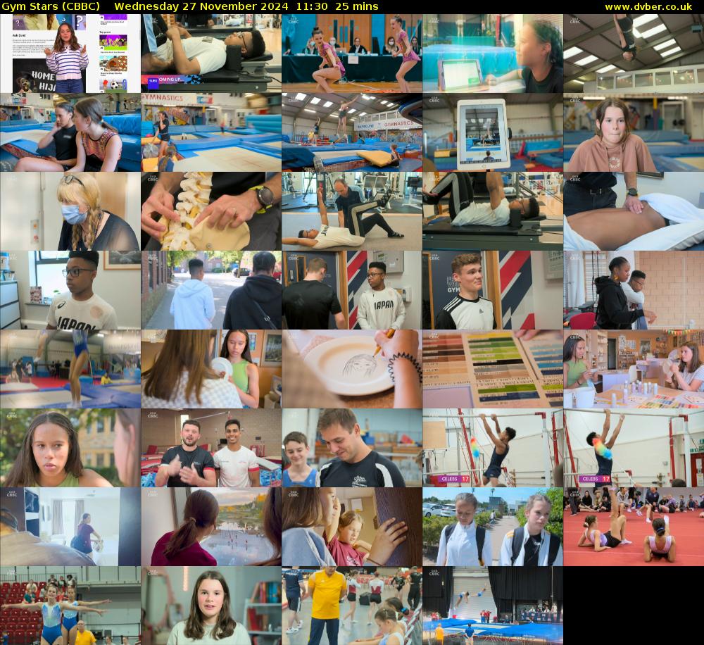 Gym Stars (CBBC) Wednesday 27 November 2024 11:30 - 11:55