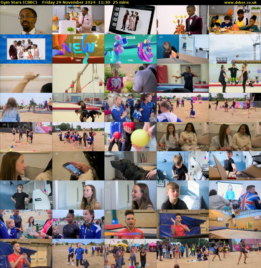 Gym Stars (CBBC) Friday 29 November 2024 11:30 - 11:55