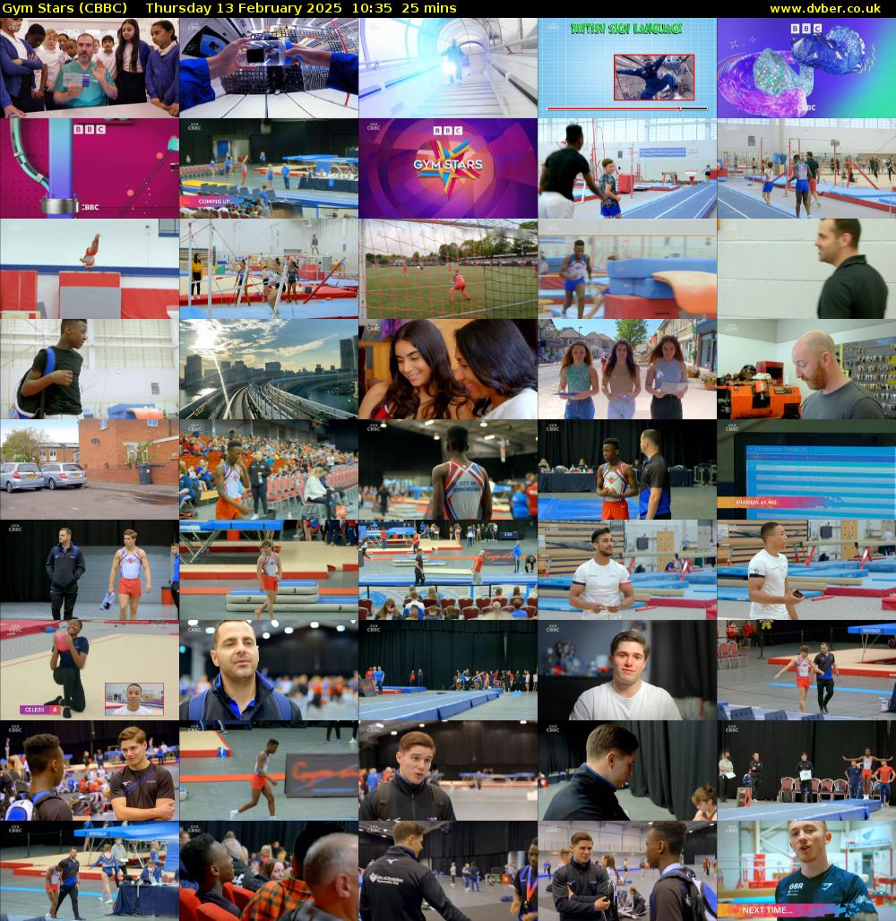 Gym Stars (CBBC) Thursday 13 February 2025 10:35 - 11:00