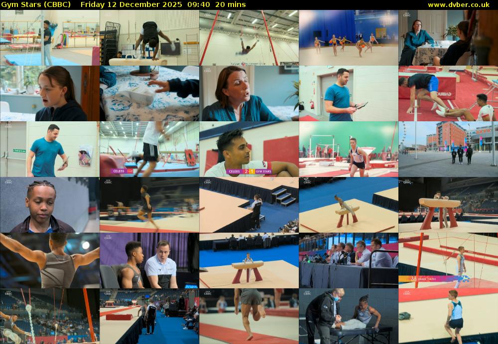 Gym Stars (CBBC) Friday 12 December 2025 09:40 - 10:00