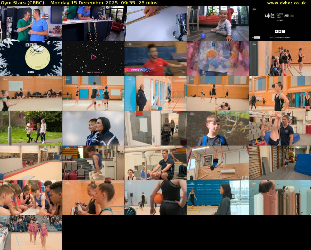 Gym Stars (CBBC) Monday 15 December 2025 09:35 - 10:00