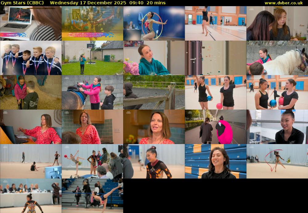 Gym Stars (CBBC) Wednesday 17 December 2025 09:40 - 10:00