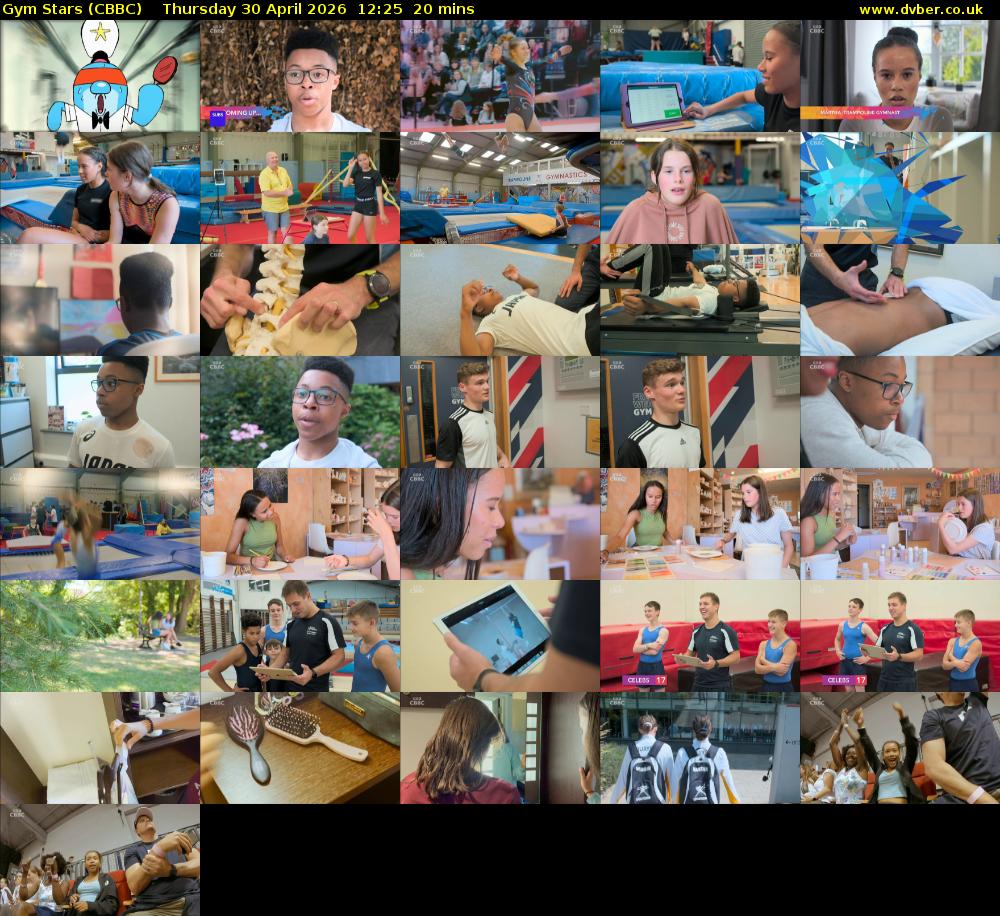 Gym Stars (CBBC) Thursday 30 April 2026 12:25 - 12:45