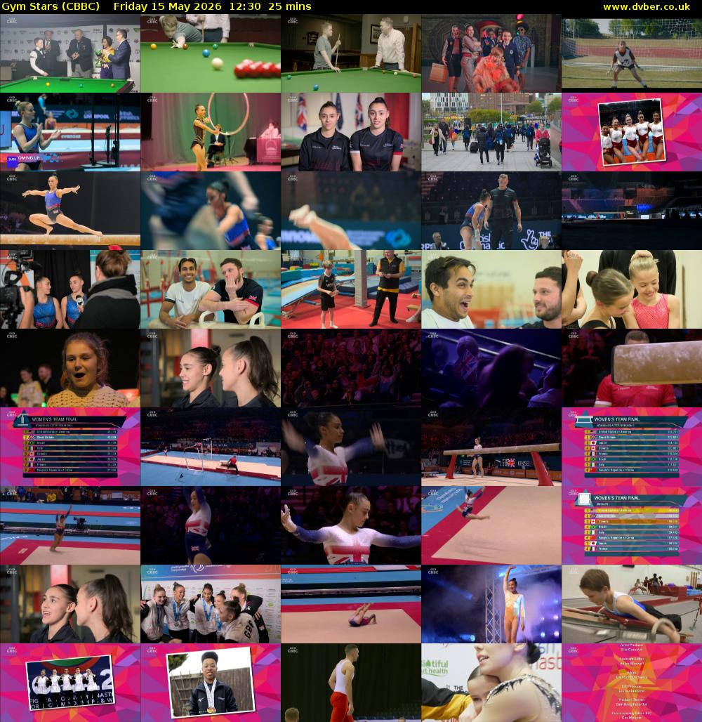 Gym Stars (CBBC) Friday 15 May 2026 12:30 - 12:55