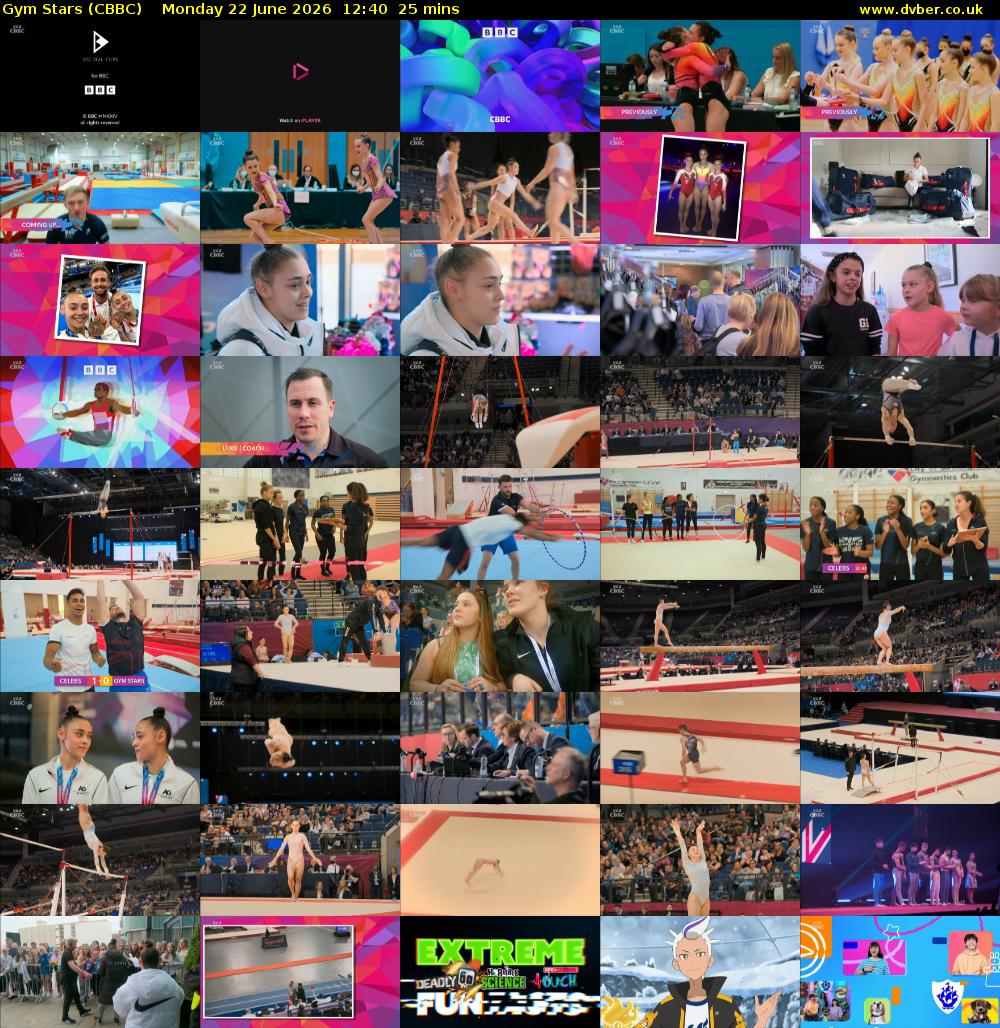 Gym Stars (CBBC) Monday 22 June 2026 12:40 - 13:05