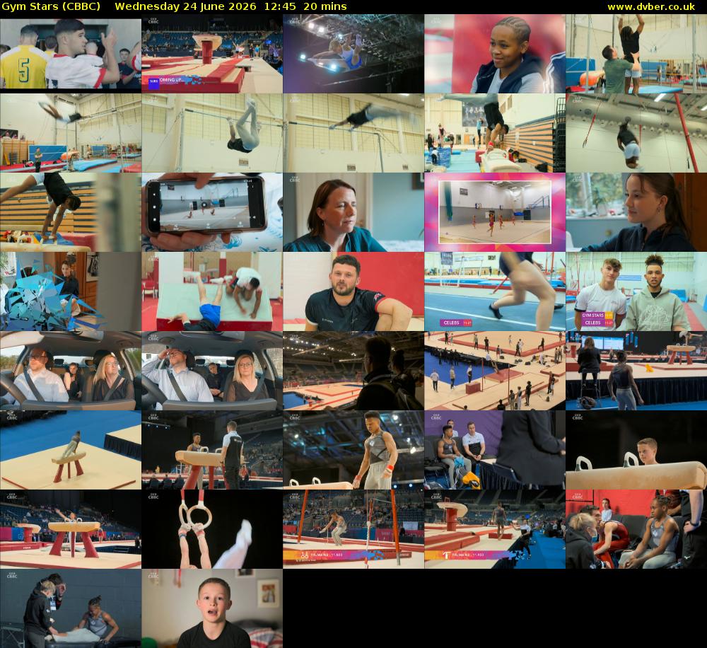 Gym Stars (CBBC) Wednesday 24 June 2026 12:45 - 13:05