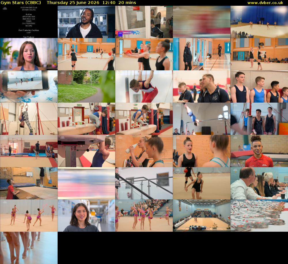 Gym Stars (CBBC) Thursday 25 June 2026 12:40 - 13:00