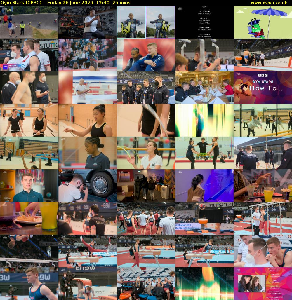 Gym Stars (CBBC) Friday 26 June 2026 12:40 - 13:05