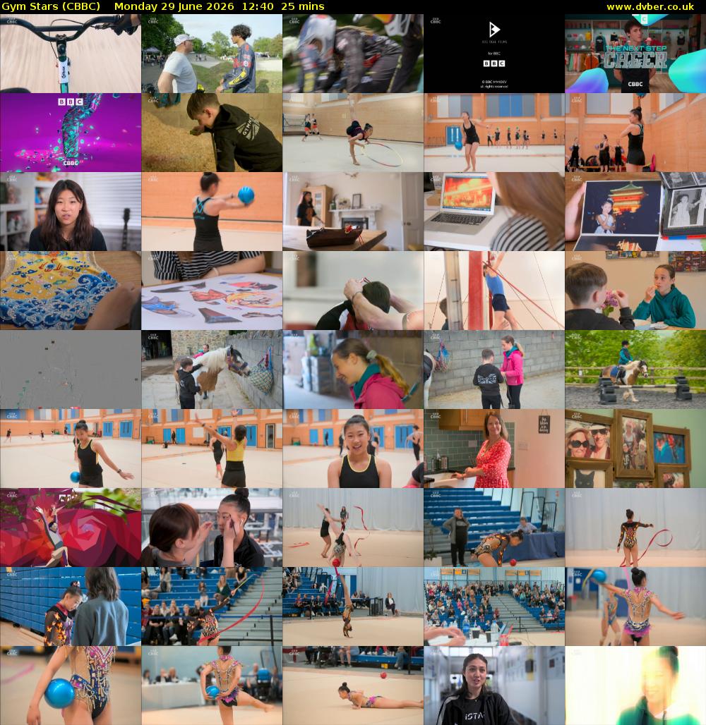Gym Stars (CBBC) Monday 29 June 2026 12:40 - 13:05