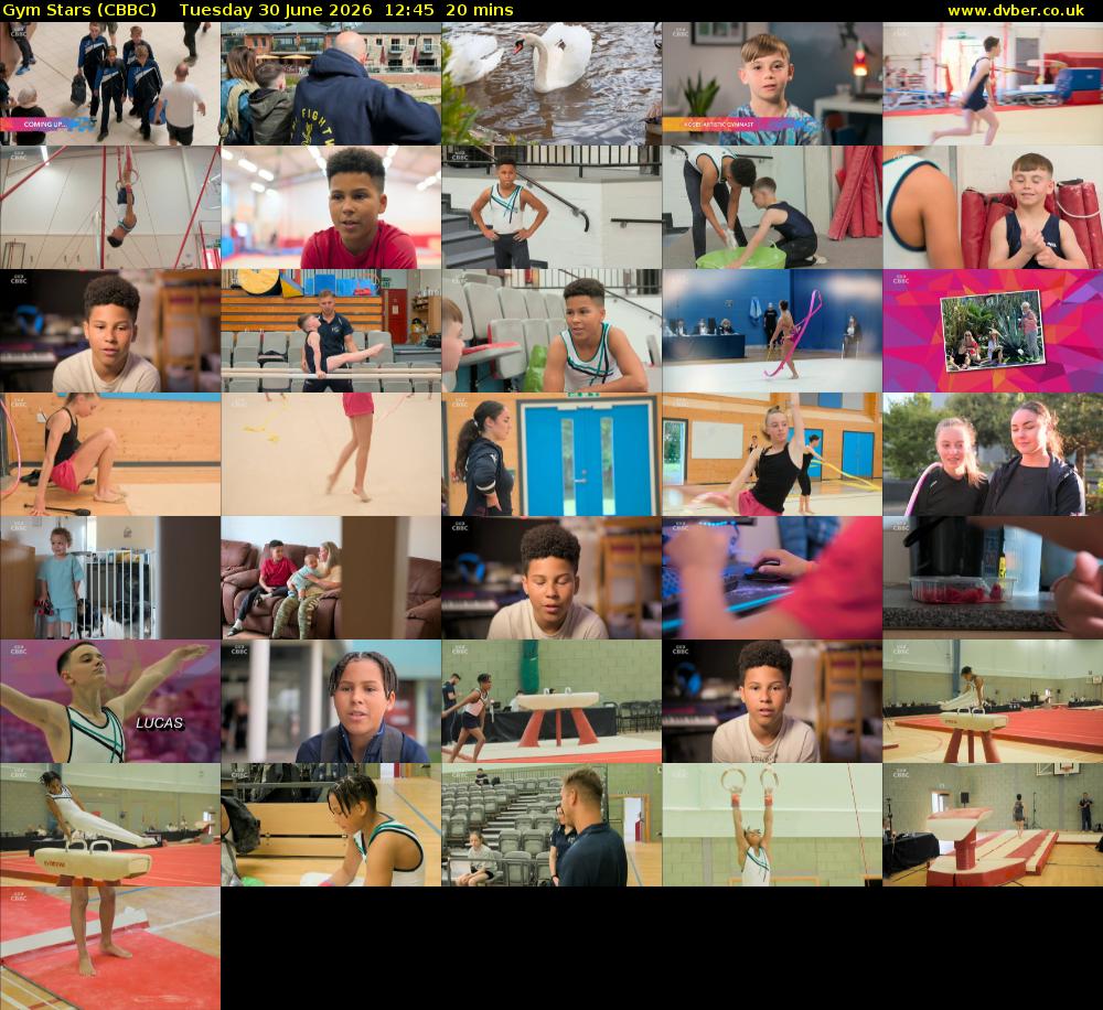 Gym Stars (CBBC) Tuesday 30 June 2026 12:45 - 13:05