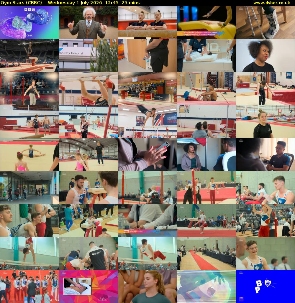 Gym Stars (CBBC) Wednesday 1 July 2026 12:45 - 13:10