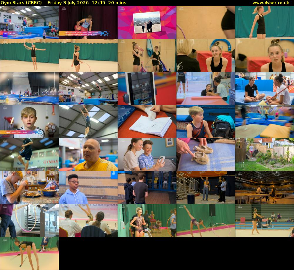 Gym Stars (CBBC) Friday 3 July 2026 12:45 - 13:05
