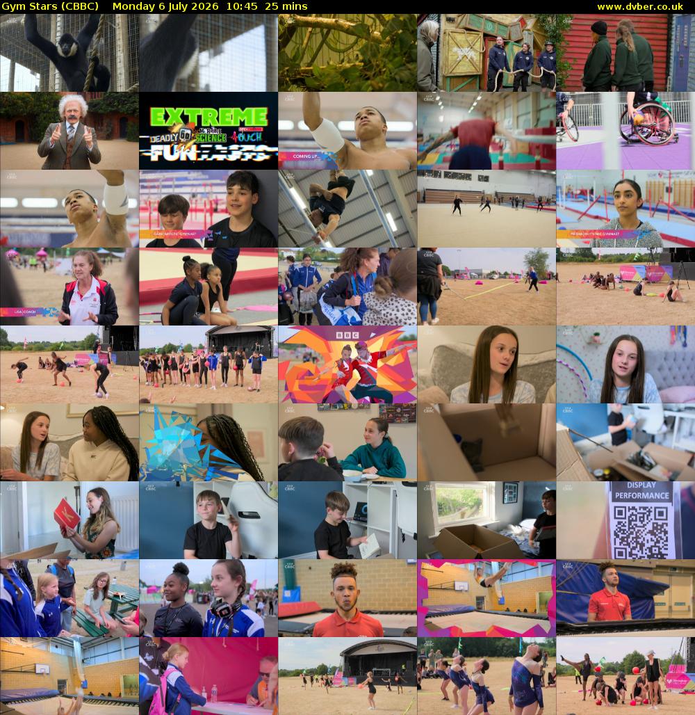 Gym Stars (CBBC) Monday 6 July 2026 10:45 - 11:10
