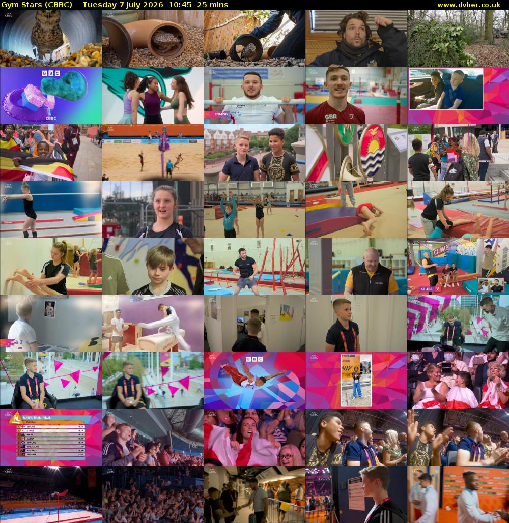 Gym Stars (CBBC) Tuesday 7 July 2026 10:45 - 11:10
