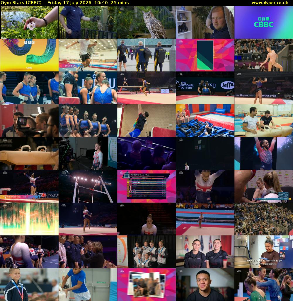 Gym Stars (CBBC) Friday 17 July 2026 10:40 - 11:05