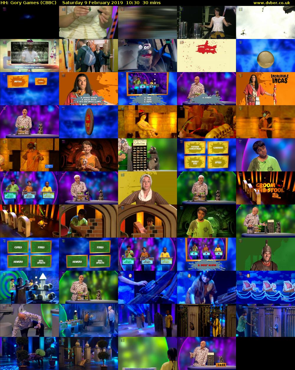 HH: Gory Games (CBBC) Saturday 9 February 2019 10:30 - 11:00