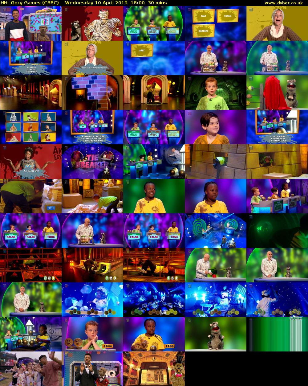 HH: Gory Games (CBBC) Wednesday 10 April 2019 18:00 - 18:30