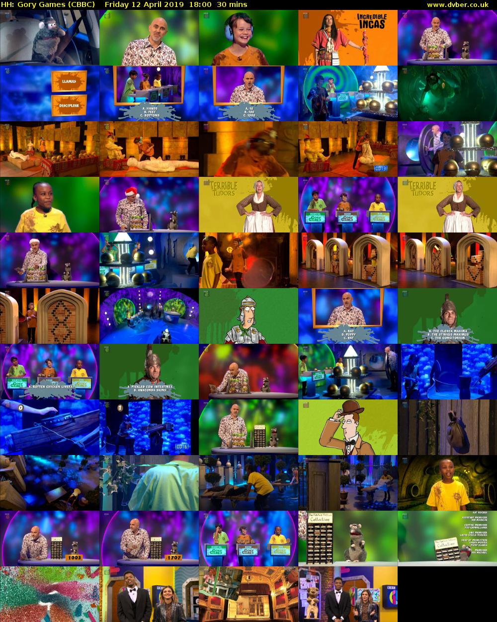 HH: Gory Games (CBBC) Friday 12 April 2019 18:00 - 18:30