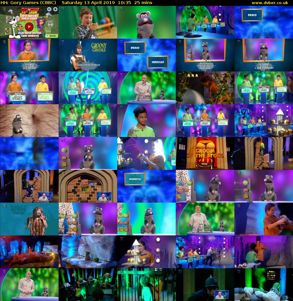 HH: Gory Games (CBBC) Saturday 13 April 2019 10:35 - 11:00