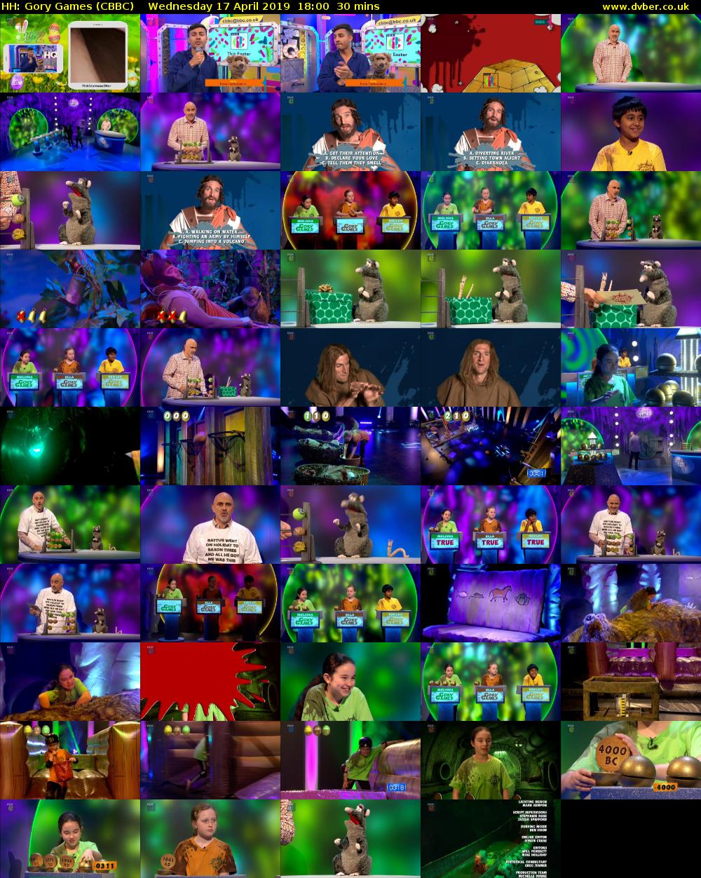 HH: Gory Games (CBBC) Wednesday 17 April 2019 18:00 - 18:30