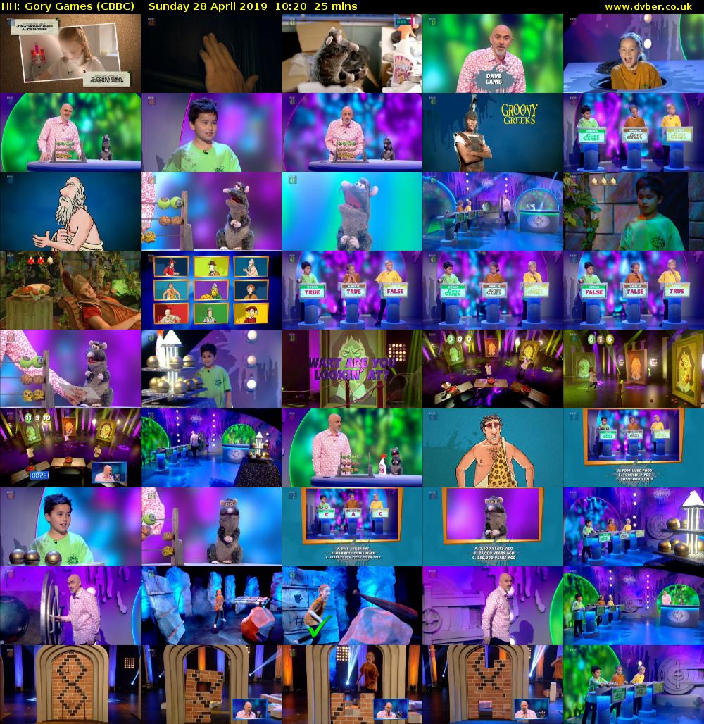 HH: Gory Games (CBBC) Sunday 28 April 2019 10:20 - 10:45