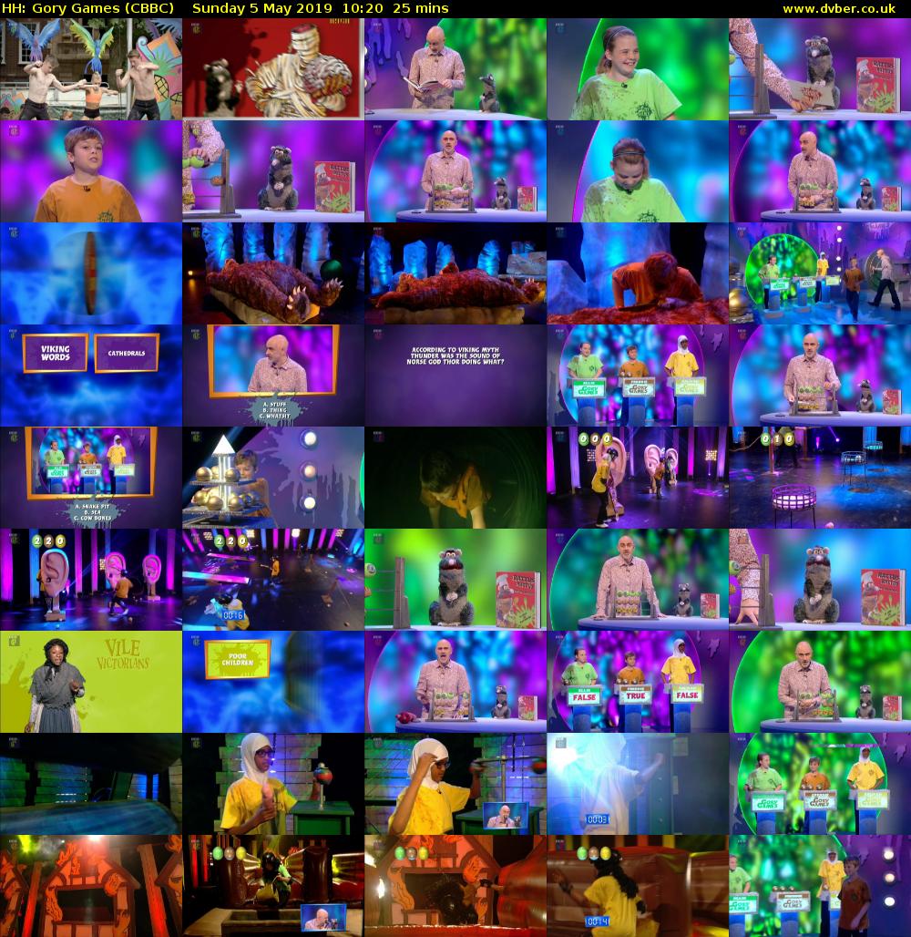 HH: Gory Games (CBBC) Sunday 5 May 2019 10:20 - 10:45
