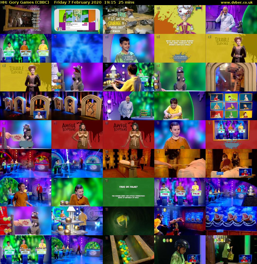 HH: Gory Games (CBBC) Friday 7 February 2020 19:15 - 19:40