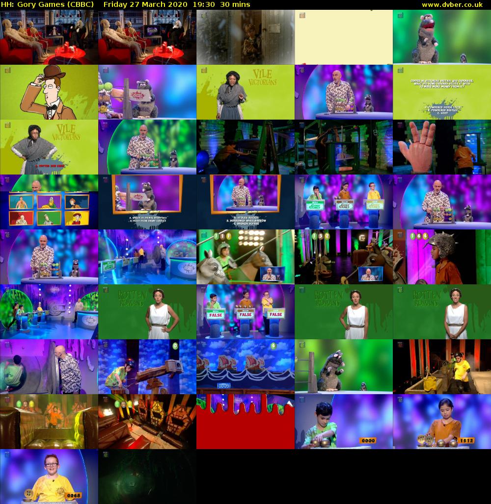 HH: Gory Games (CBBC) Friday 27 March 2020 19:30 - 20:00