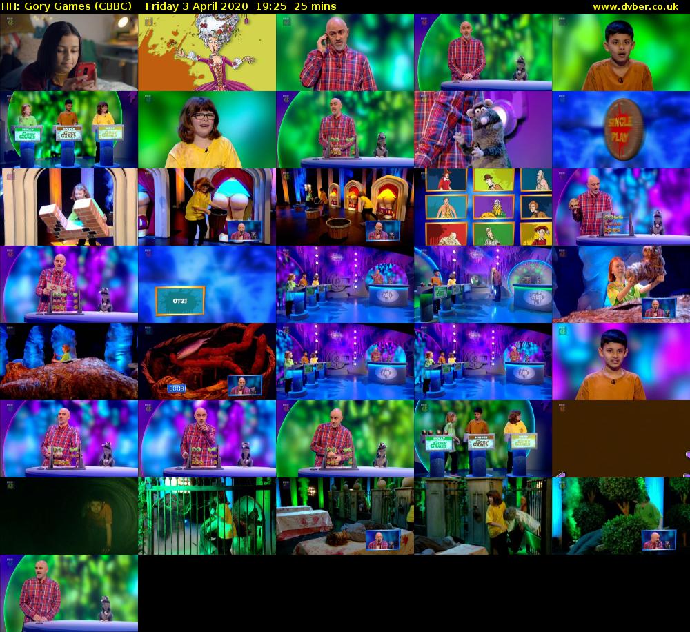 HH: Gory Games (CBBC) Friday 3 April 2020 19:25 - 19:50