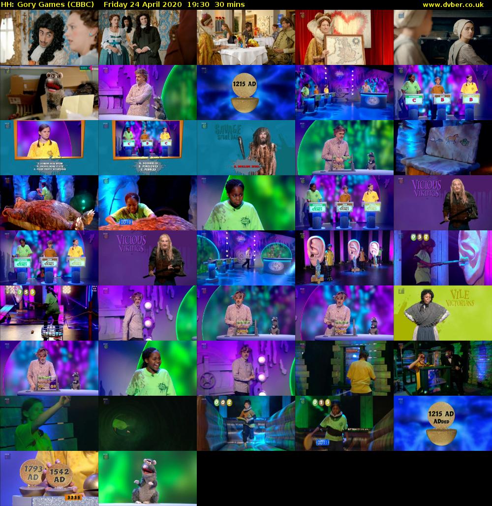 HH: Gory Games (CBBC) Friday 24 April 2020 19:30 - 20:00