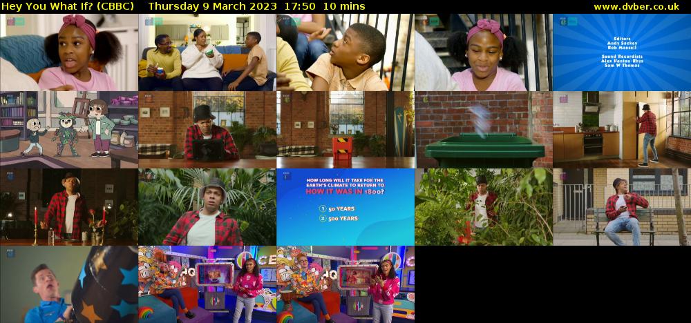 Hey You What If? (CBBC) Thursday 9 March 2023 17:50 - 18:00
