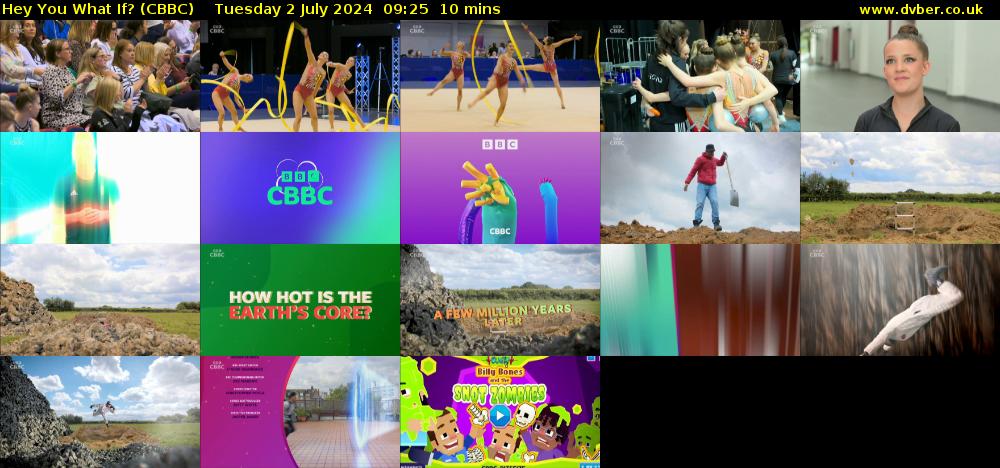 Hey You What If? (CBBC) Tuesday 2 July 2024 09:25 - 09:35