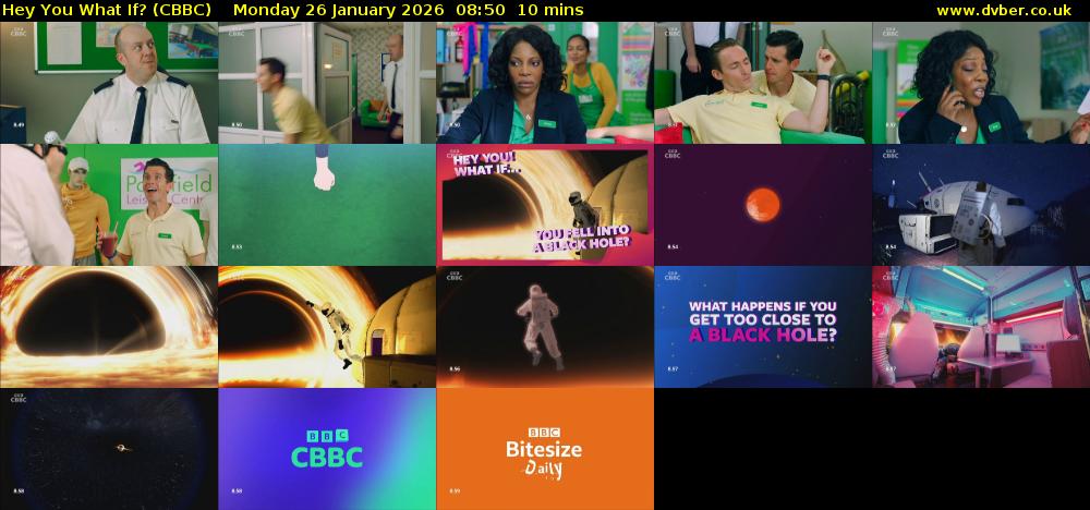 Hey You What If? (CBBC) Monday 26 January 2026 08:50 - 09:00