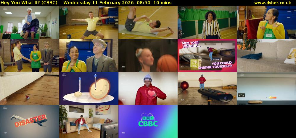 Hey You What If? (CBBC) Wednesday 11 February 2026 08:50 - 09:00
